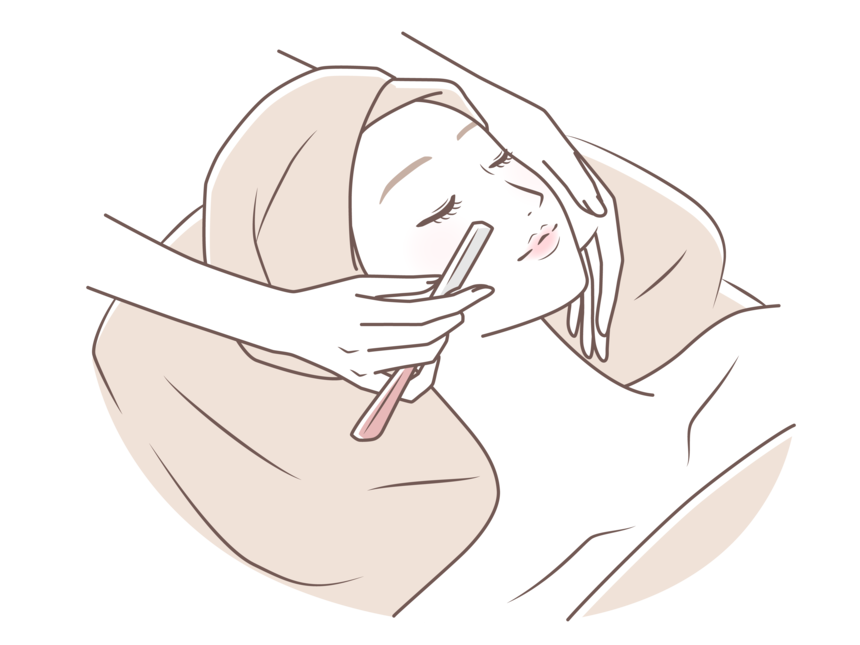 サロンでの顔そり