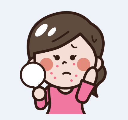 ニキビ肌イラスト