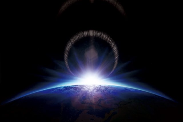 宇宙_夜明け