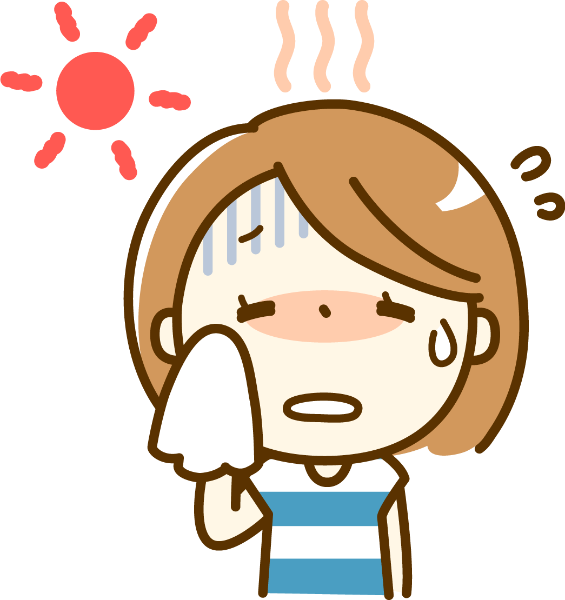 汗かく_イラスト