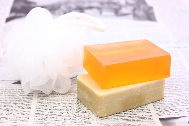 石鹸と泡立てネット