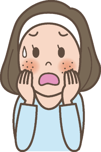 肌荒れイラスト